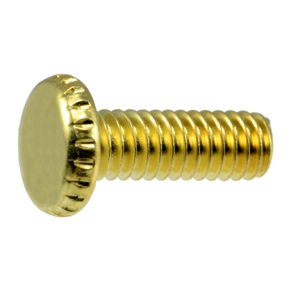 Midwest Fastener #8-32 x 1/2 in Machine Screw, Brass Plated 25 PK 32101 - main